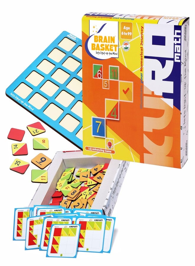 BRAIN BASKET Kuro Math Board Game for Kids & Adults Age 6+ | Educational Math Puzzle & Logic Game | Brain Teaser Board Game for Number Skills, Problem Solving & Family Play - Image 1
